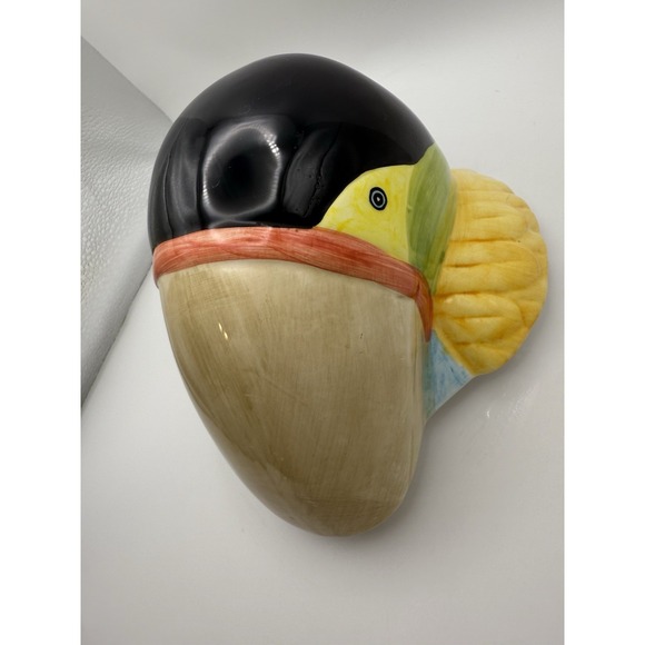 Vintage Toucan Exotic Colorful  Bird Cookie Jar - Picture 16 of 16